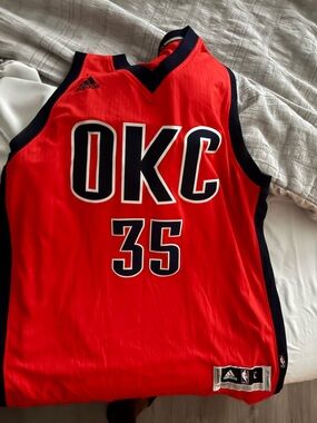 Kevin Durant adidas Red and Navy Basketball Jersey - OKC Style